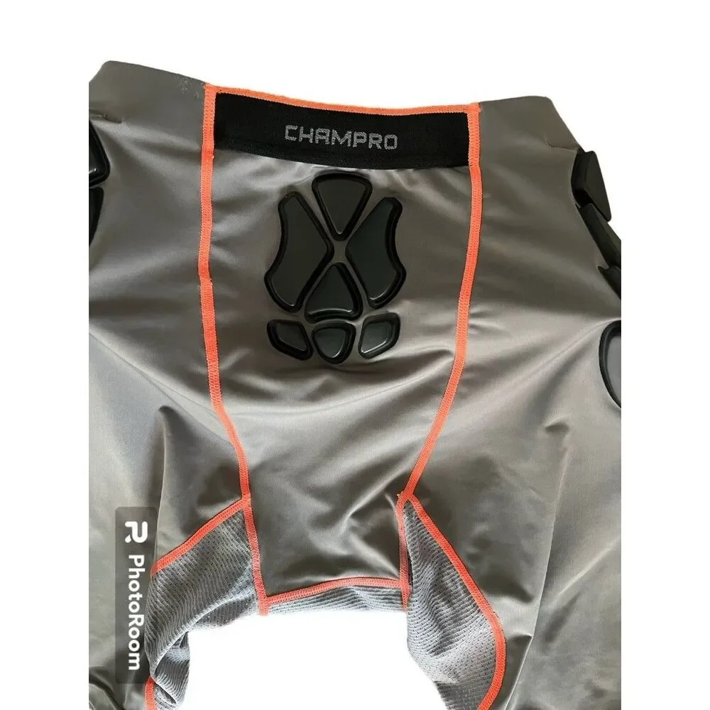 Champro Padded Men’s Athletic Shorts Compression Large Gray/Black/Orange